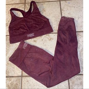 Victoria’s Secret Pink Seamless Legging & Bra Set